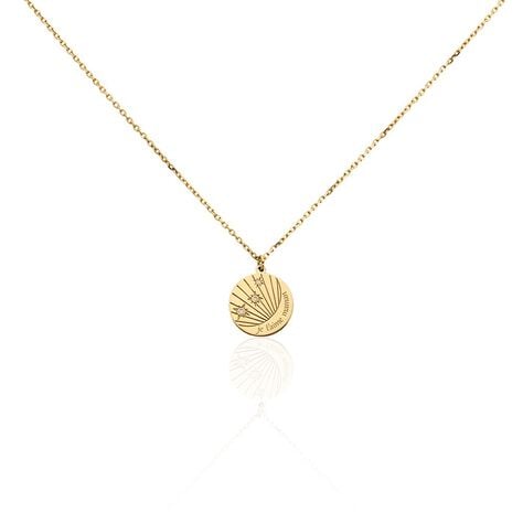 Collier Amai Plaqu&eacute; Or Jaune Oxyde De Zirconium - Colliers avec pierres Femme | Marc Orian