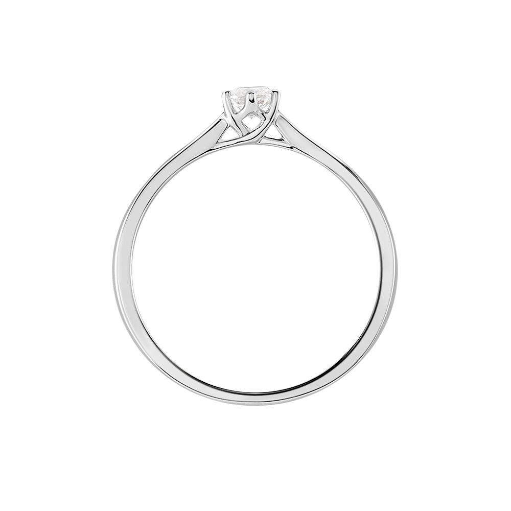 Bague Solitaire Athena Or Blanc Diamant - Parures de mariage Femme | Marc Orian