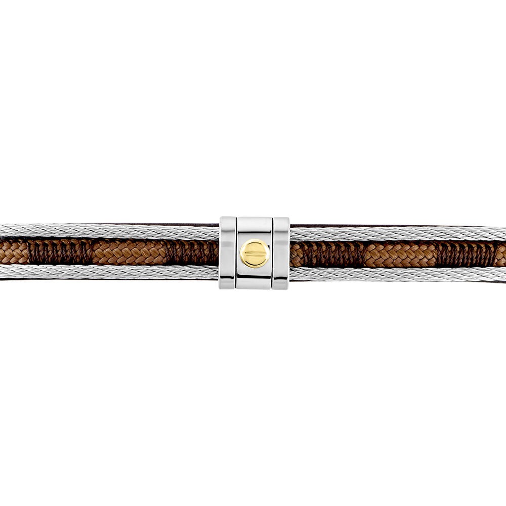 Bracelet Jourdan Egra Acier Bicolore - Bracelets cuir Homme | Marc Orian