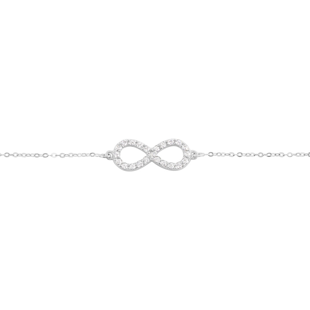 Bracelet Klothilda Or Blanc Oxyde De Zirconium - Bracelets chaînes Femme | Marc Orian