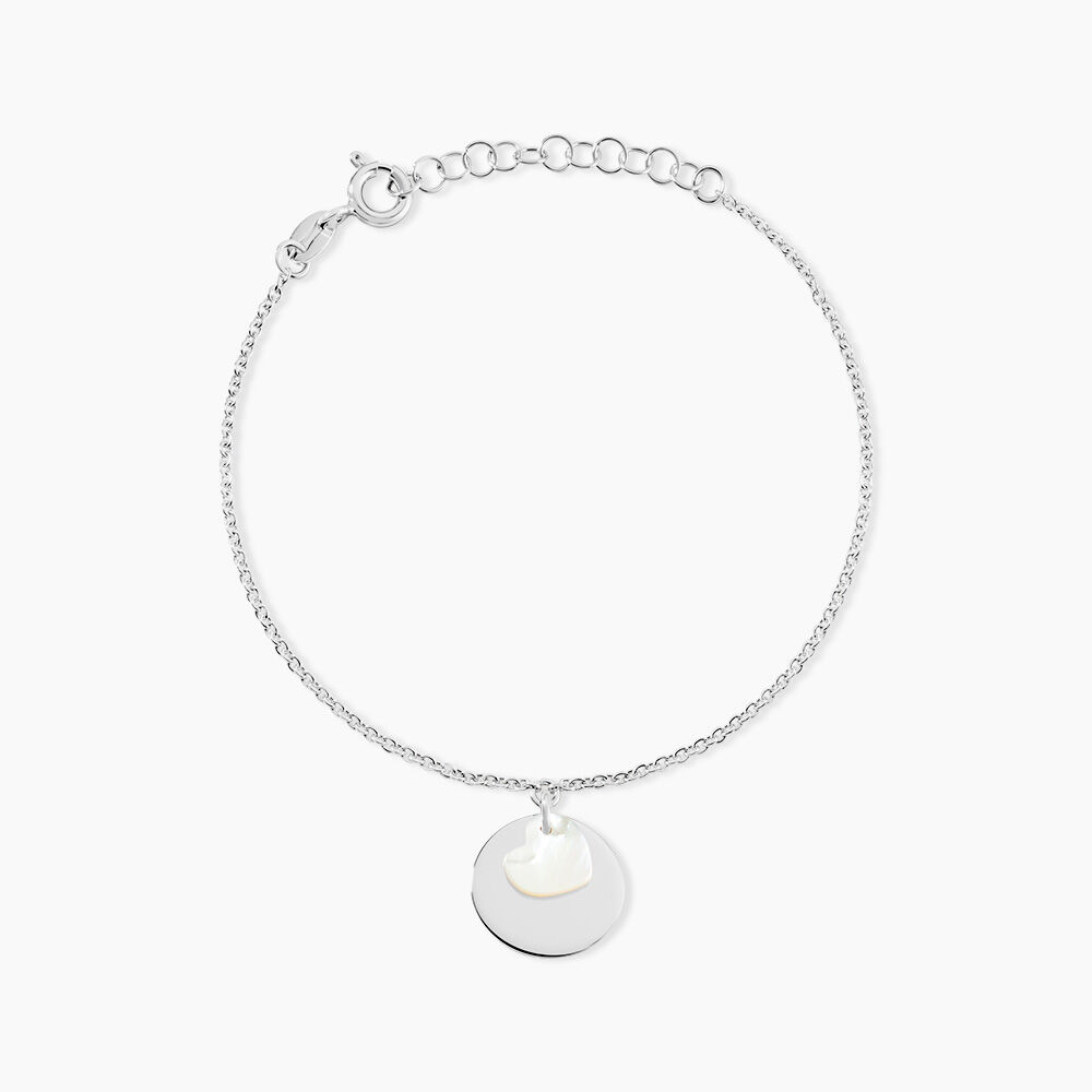 Bracelet Argent Blanc Tana Nacre - Bracelets Medailles Femme | Marc Orian
