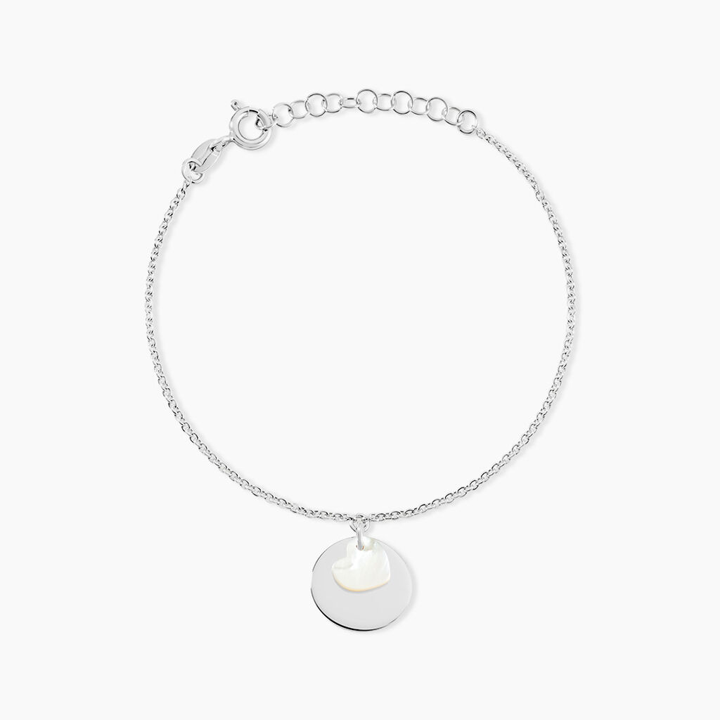 Bracelet Argent Blanc Tana Nacre - Bracelets Medailles Femme | Marc Orian