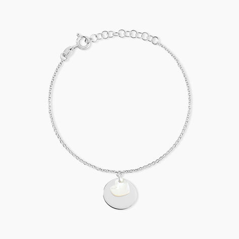 Bracelet Argent Blanc Tana Nacre - Bracelets Medailles Femme | Marc Orian