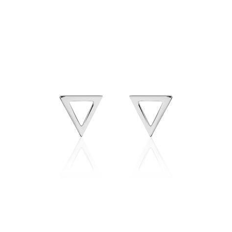 Boucles D'oreilles Puces Katie Argent Blanc - Puces Femme | Marc Orian