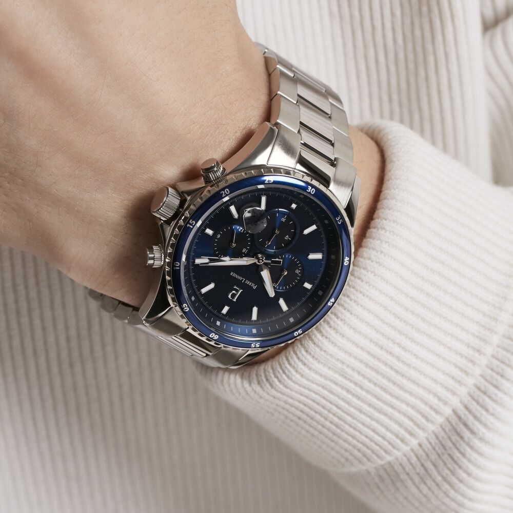 Montre Pierre Lannier Cronos Bleu - Montres étanches Homme | Marc Orian