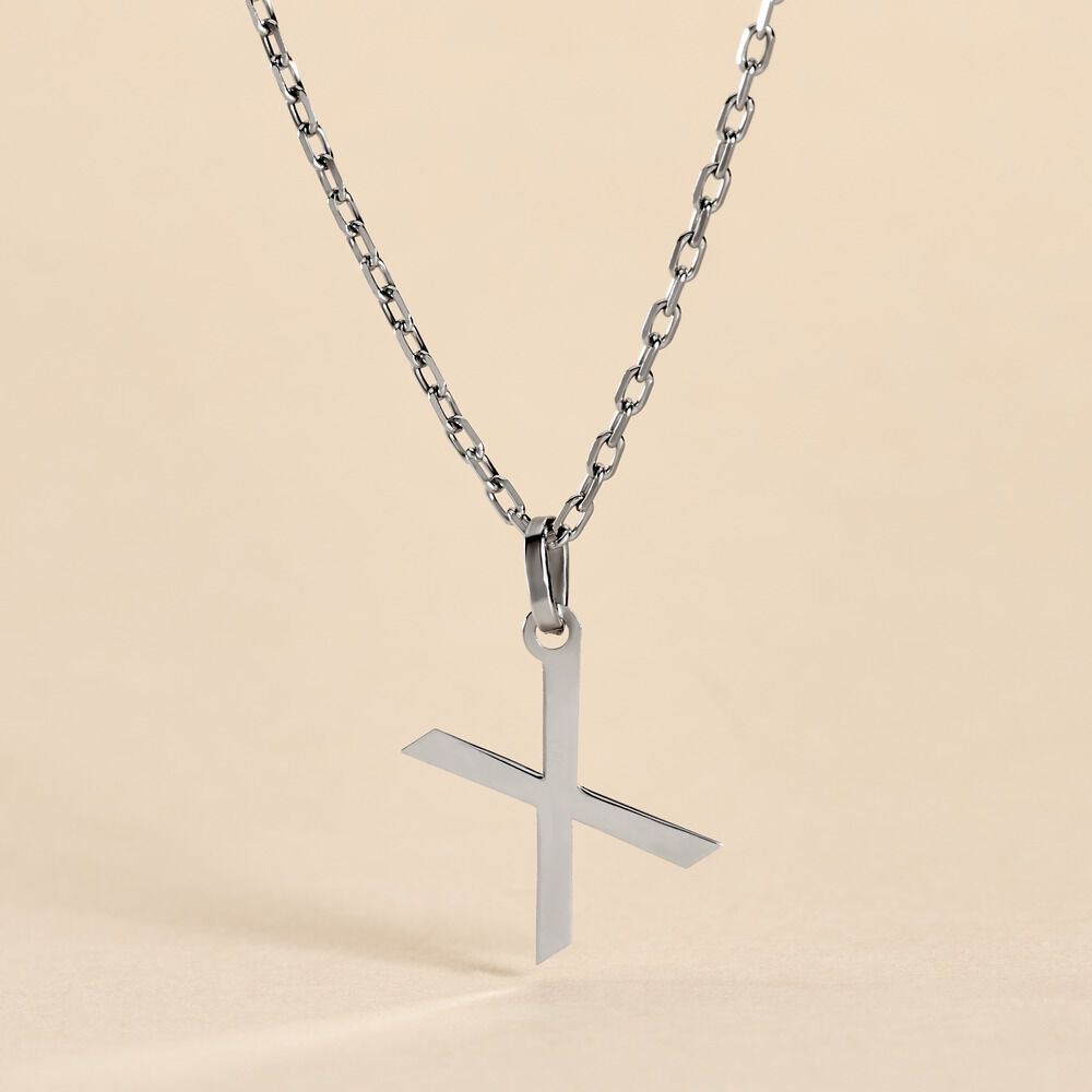 Pendentif Ionia Lettre Or Blanc - Pendentifs Famille | Marc Orian