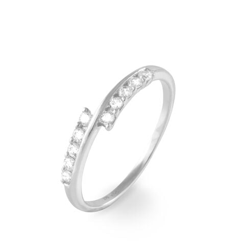 Bague Elisabette Or Blanc Oxyde De Zirconium - Bagues avec pierre Femme | Marc Orian