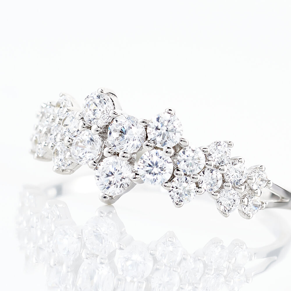 Bague Tokyo Or Blanc Oxyde De Zirconium - Bagues avec pierre Femme | Marc Orian