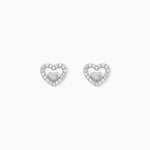 Boucles D'oreilles Puces Rizlene Argent Blanc Oxyde De Zirconium - Puces Femme | Marc Orian