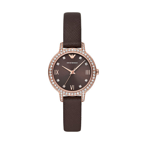 Montre Emporio Armani Marron - Montres Femme | Marc Orian