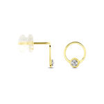 Boucles D'oreilles Puces Or Jaune Akiva Diamants - Puces Femme | Marc Orian