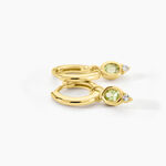 Cr&eacute;oles Poem Argent Jaune P&eacute;ridot Oxyde De Zirconium - Cr&eacute;oles Femme | Marc Orian