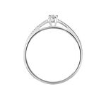 Bague Solitaire Alexandra Or Blanc Diamant - Parures de mariage Femme | Marc Orian