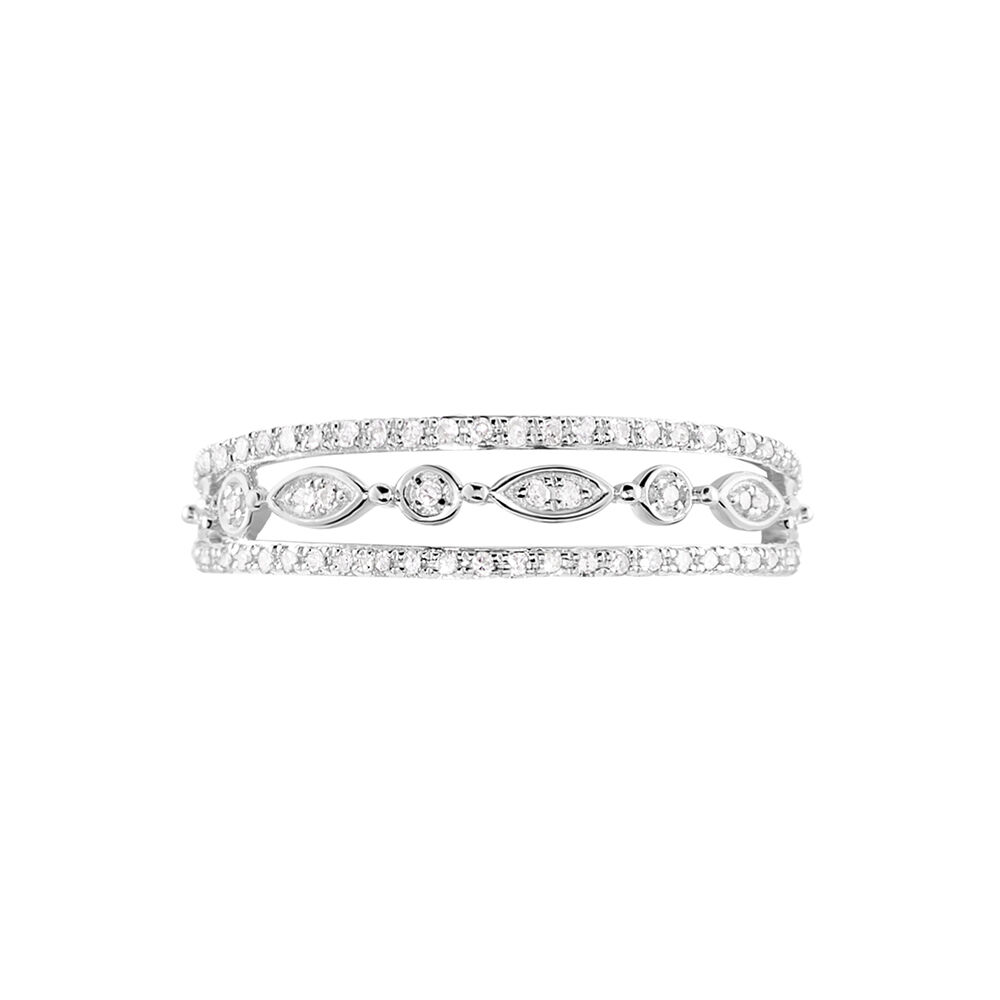 Bague Veca Or Blanc Diamant - Bagues pierres précieuses Femme | Marc Orian