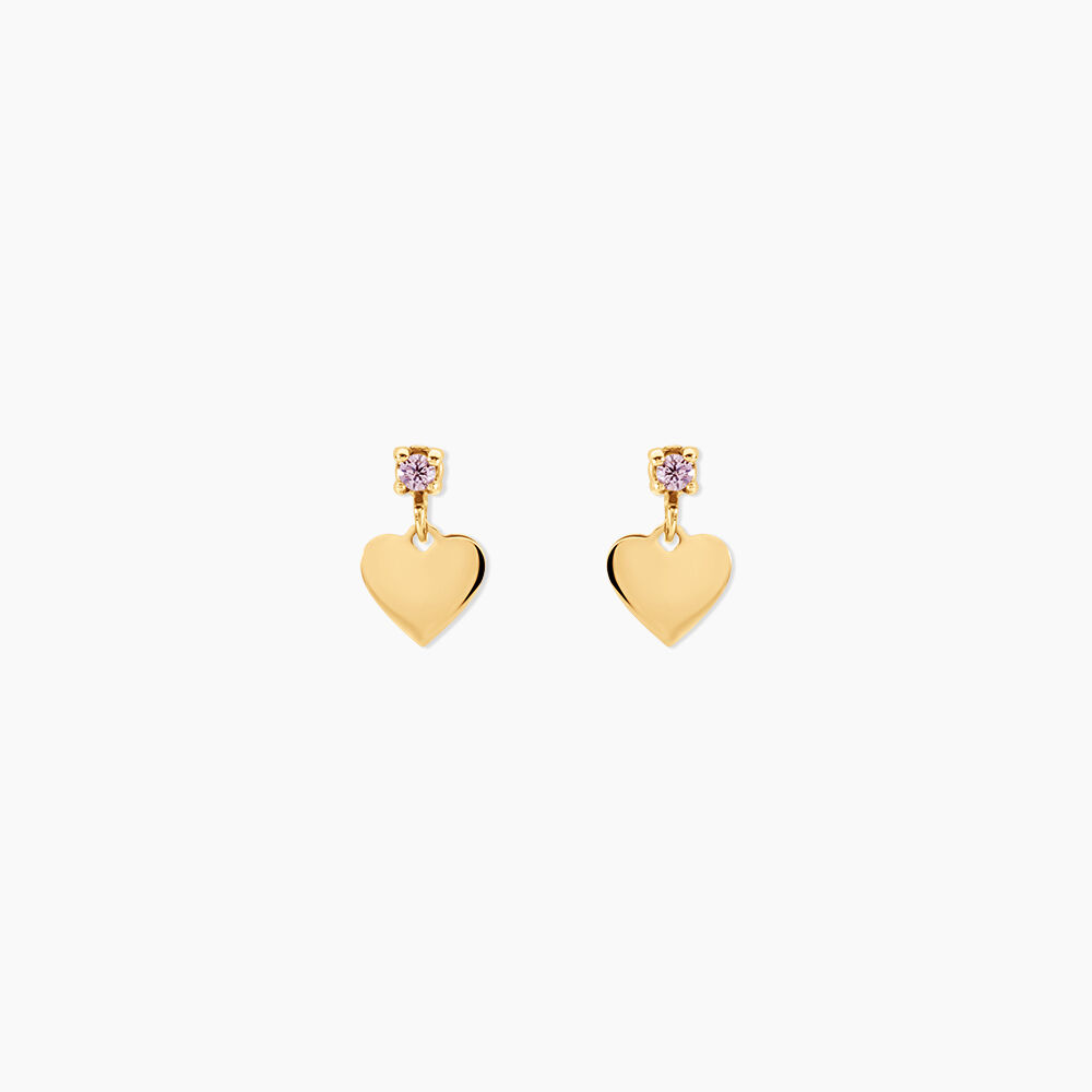 Boucles D'oreilles Pendantes Or Jaune Marie Lou Oxyde De Zirconium - Pendantes Enfant | Marc Orian