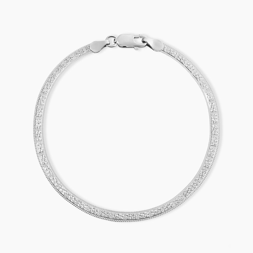 Bracelet Nuriaae Argent Blanc - Bracelets mailles Femme | Marc Orian