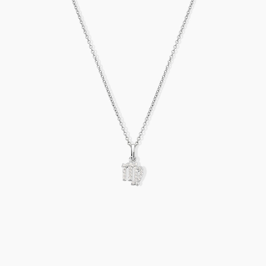Collier Astra Argent Blanc Oxyde De Zirconium - Colliers avec pierres Femme | Marc Orian