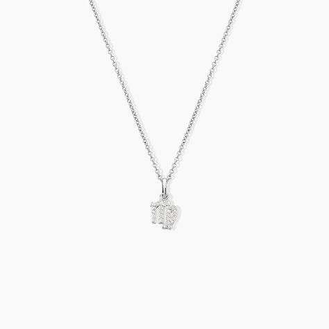 Collier Astra Argent Blanc Oxyde De Zirconium - Colliers avec pierres Femme | Marc Orian