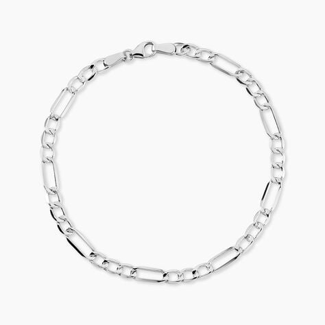 Bracelet Or Blanc Maille Altern&eacute;e 1/3 - Bracelets mailles Femme | Marc Orian