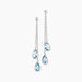 Boucles D'oreilles Pendantes Carlyn Or Blanc Topaze - Pendantes Femme | Marc Orian