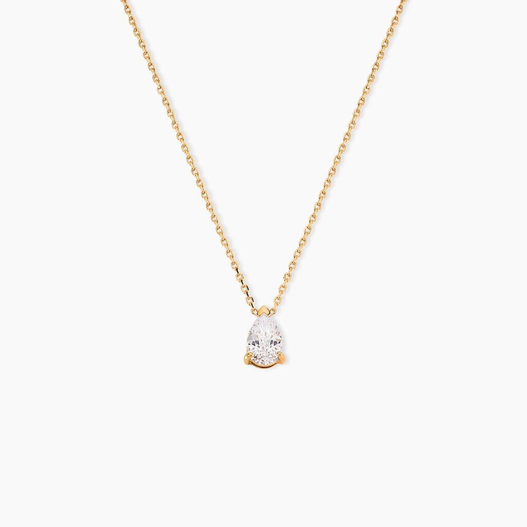 Collier Naellya Plaqu&eacute; Or Jaune Oxyde De Zirconium - Colliers avec pierres Femme | Marc Orian