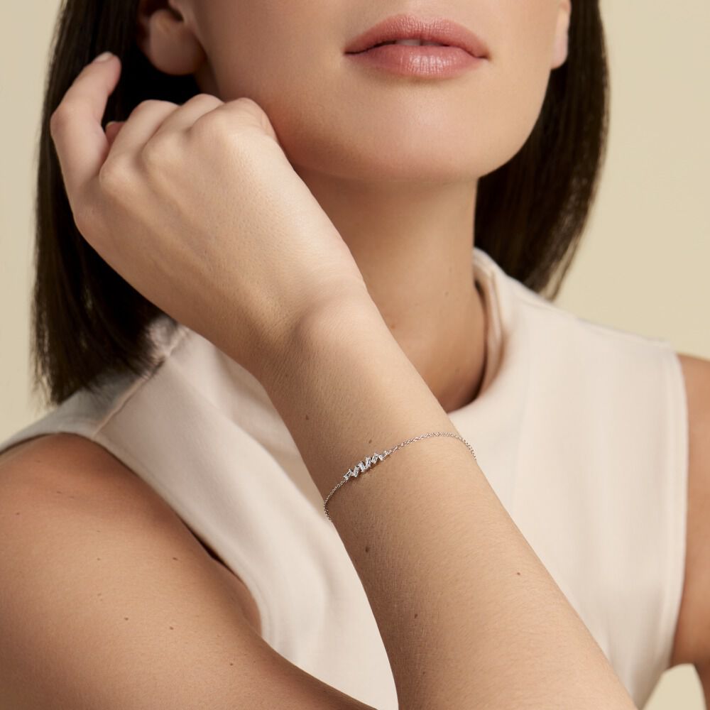 Bracelet Adonia Argent Blanc Oxyde De Zirconium - Bracelets chaînes Femme | Marc Orian