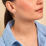 Boucles D'oreilles Puces Suna Argent Blanc Oxyde De Zirconium - Puces Femme | Marc Orian