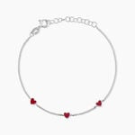 Bracelet Griotte Argent Blanc - Bracelets fantaisie Femme | Marc Orian