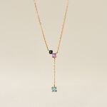 Collier Amaranta Or Jaune Topaze Am&eacute;thyste - Colliers avec pierres Femme | Marc Orian