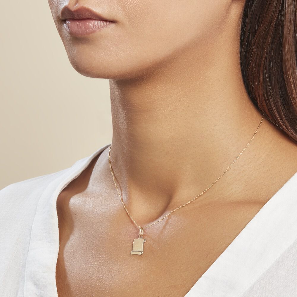Pendentif Lamie Zodiaque Parchemin Or Jaune - Bijoux personnalisés Famille | Marc Orian