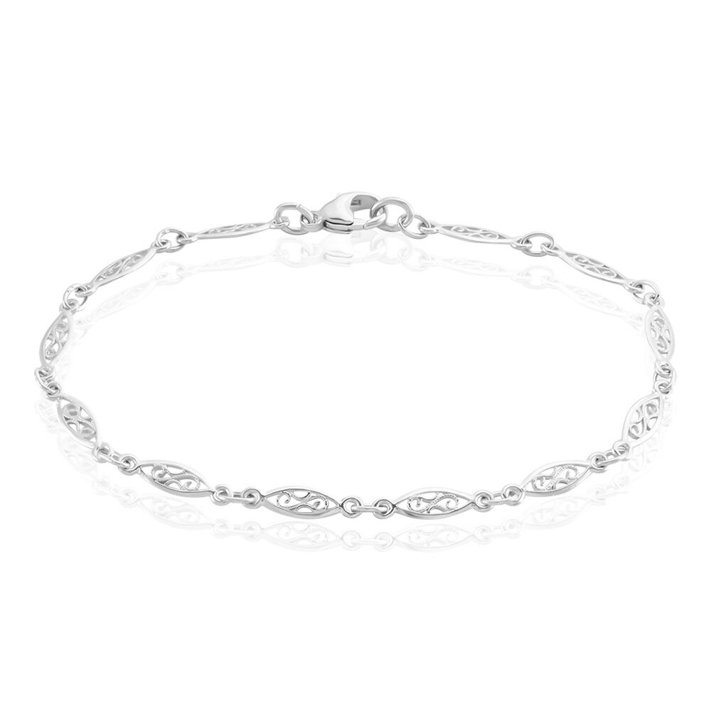 Bracelet Mahee Maille Filigrane Argent Blanc - Bracelets mailles Femme | Marc Orian