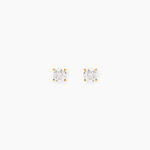 Boucles D'oreilles Puces Aphrodite Or Jaune Diamant - Puces Famille | Marc Orian