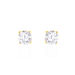 Boucles D'oreilles Puces 4 Griffes Or Jaune Diamant Synthetique - Puces Femme | Marc Orian