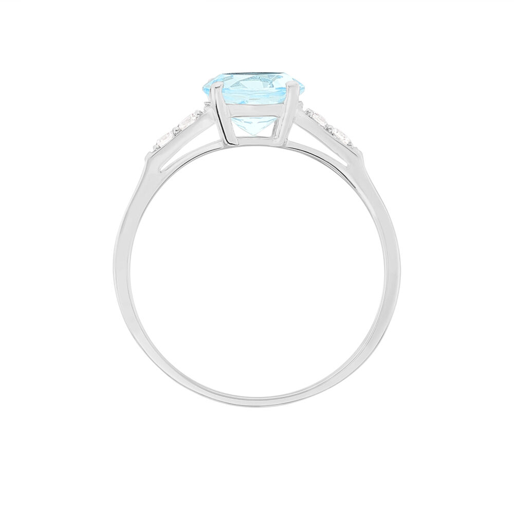 Bague Maysara Or Blanc Topaze Et Oxyde De Zirconium - Bagues pierres fines Femme | Marc Orian