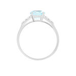 Bague Maysara Or Blanc Topaze Et Oxyde De Zirconium - Bagues pierres fines Femme | Marc Orian