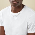 Collie Maille Vivian Argent Blanc - Colliers fantaisie Homme | Marc Orian