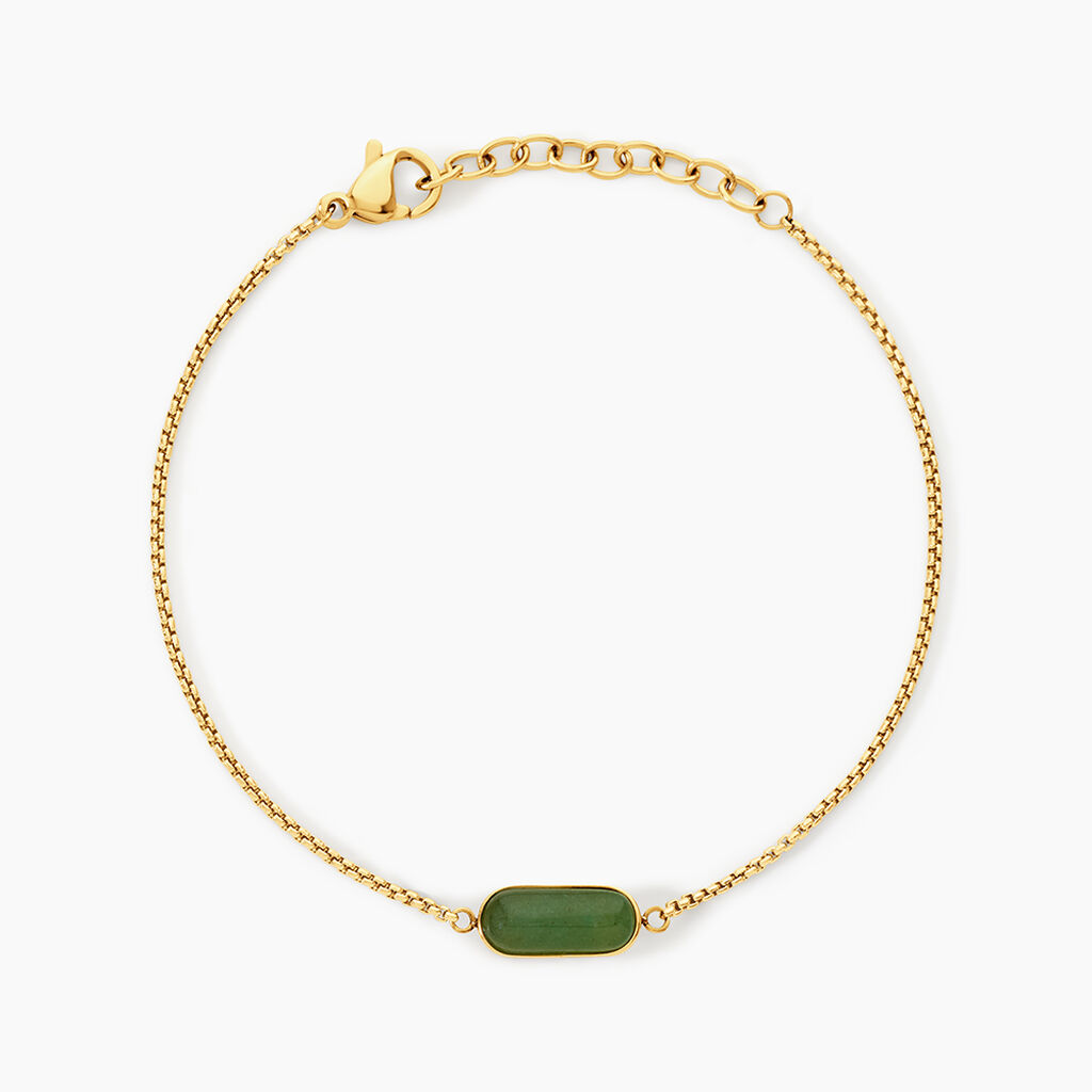 Bracelet Dannie Acier Jaune Aventurine - Bracelets cha&icirc;nes Femme | Marc Orian