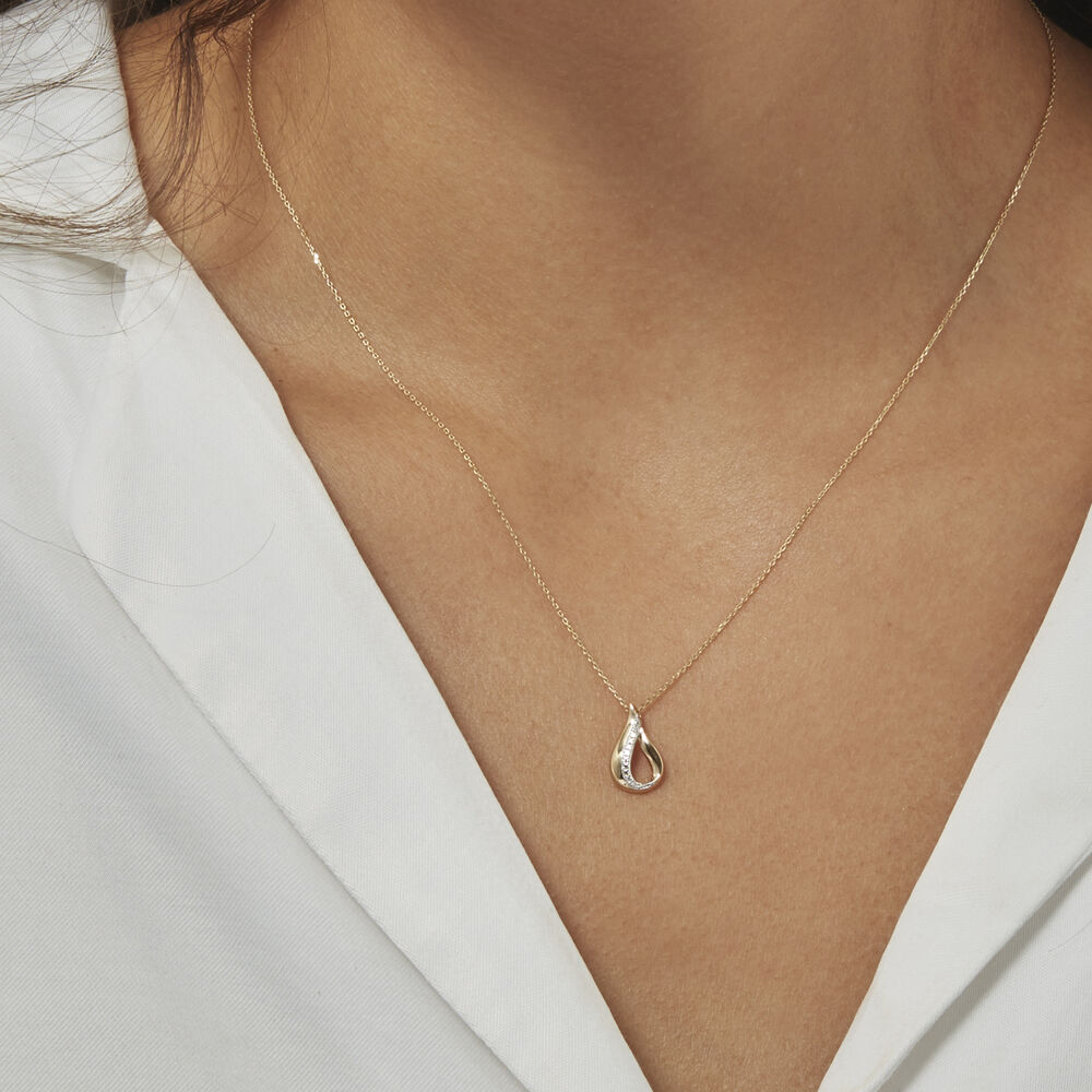 Collier Goccie Or Jaune Diamant - Colliers avec pierres Femme | Marc Orian
