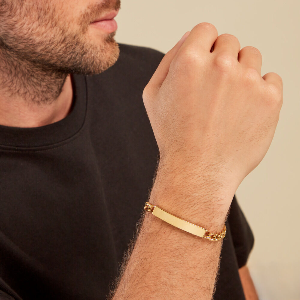 Bracelet Identitée Jimmy Acier Jaune - Gourmettes Homme | Marc Orian