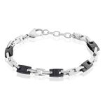 Bracelet Jourdan Homme Black Beal Acier Argente - Bracelets cha&icirc;nes Homme | Marc Orian