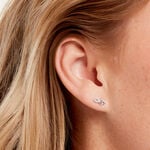 Boucles D'Oreilles Puces Kara Argent Blanc Oxyde De Zirconium - Puces Femme | Marc Orian