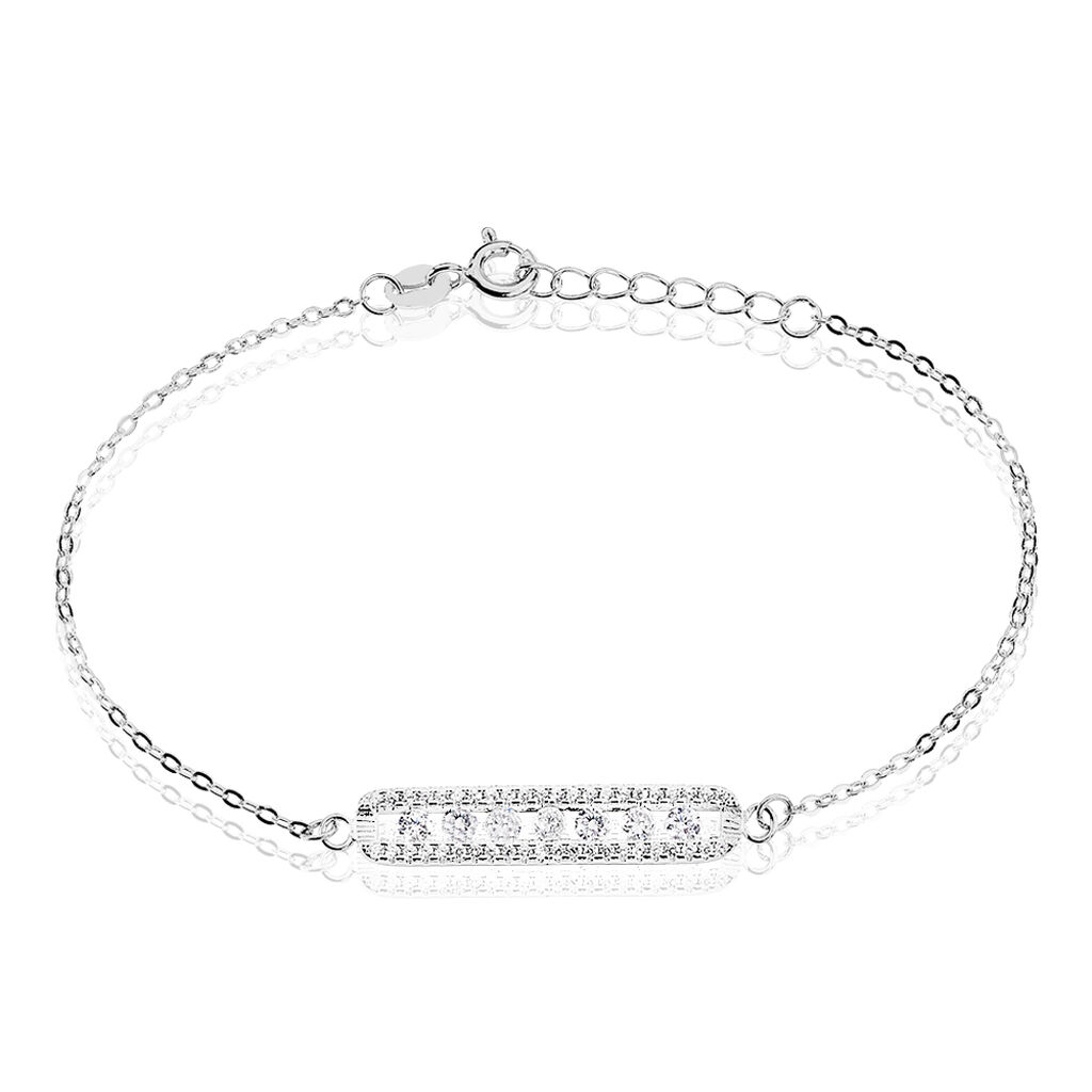 Bracelet Argent Blanc Soha Oxyde De Zirconium - Bracelets chaînes Femme | Marc Orian
