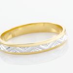 Alliance Cesarius Ruban Plat Or Bicolore - Alliances duo Unisex | Marc Orian