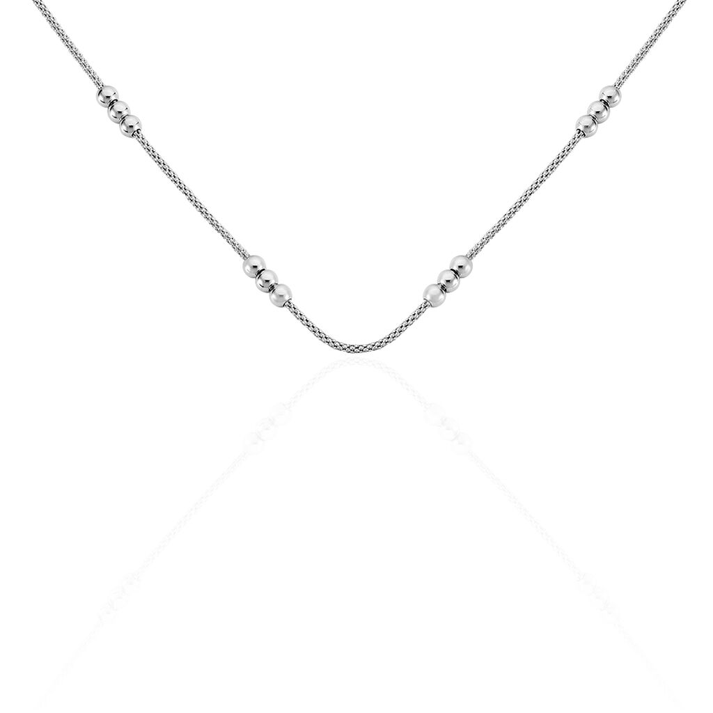 Chaîne Zaza Argent Blanc - Colliers fantaisie Femme | Marc Orian