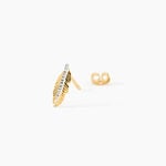 Boucles D'oreilles Puces Paola Or Jaune Diamant - Puces Femme | Marc Orian