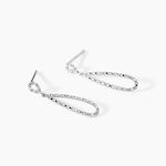 Boucles D'oreilles Pendantes Or Blanc Diamants - Pendantes Femme | Marc Orian