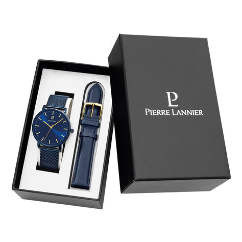 Coffret De Montre Pierre Lannier Essential Bleu - Montres classiques Homme | Marc Orian