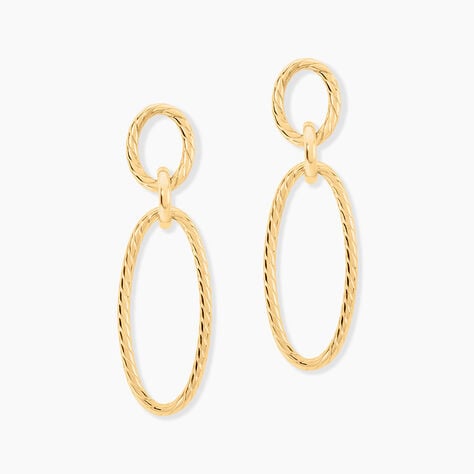 Boucles D'Oreilles Pendantes Franklyn Or Jaune - Pendantes Femme | Marc Orian