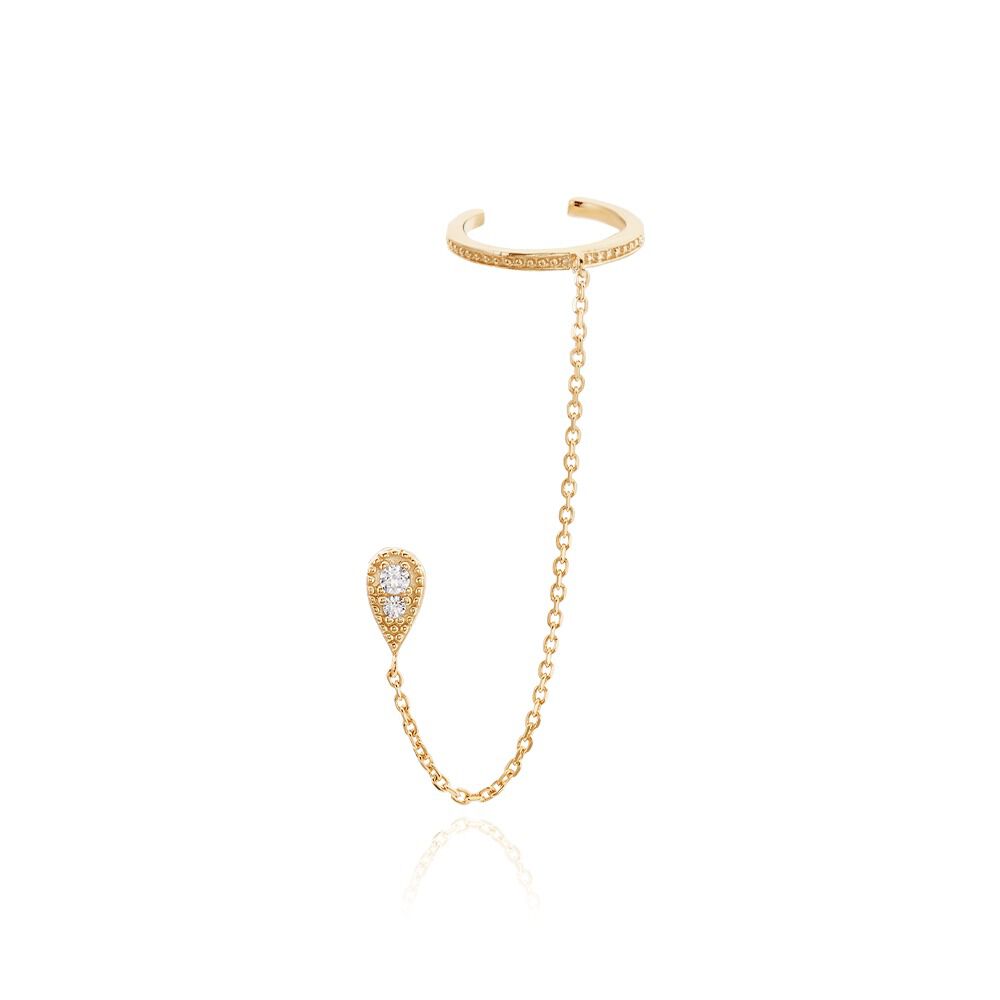 Bijou D'oreille Unitaire Karolina Plaqué Or Jaune Oxyde De Zirconium - Piercings d'oreilles Femme | Marc Orian