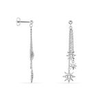 Boucles D'oreilles Pendantes Sathya Argent Blanc Oxyde De Zirconium - Pendantes Femme | Marc Orian